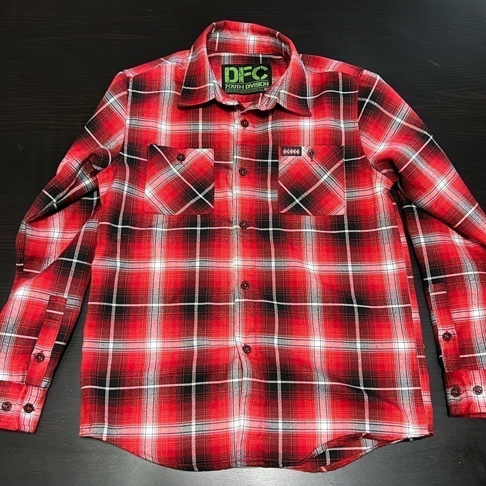 Dixxon  youth Klock red and black flannel